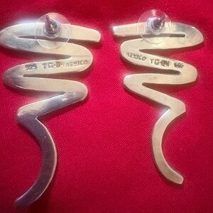TAXCO ABSTRACT solid sterling silver 925 earrings